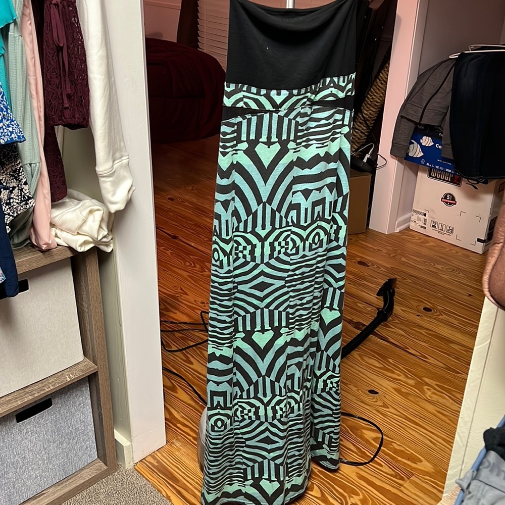 Strapless summer maxi dress